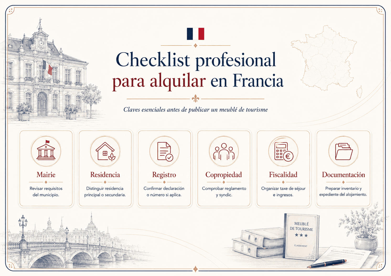 Checklist profesional para alquiler turístico en Francia de Gatavia