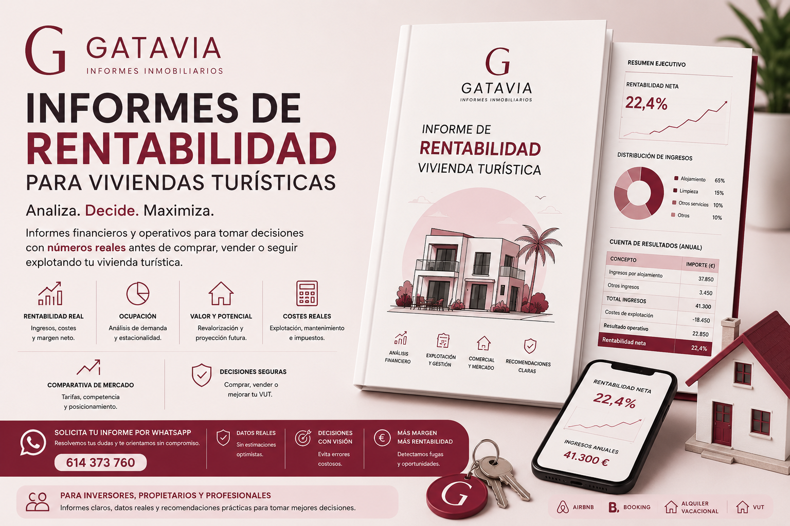 Rentabilidad vivienda turística e informe financiero VUT